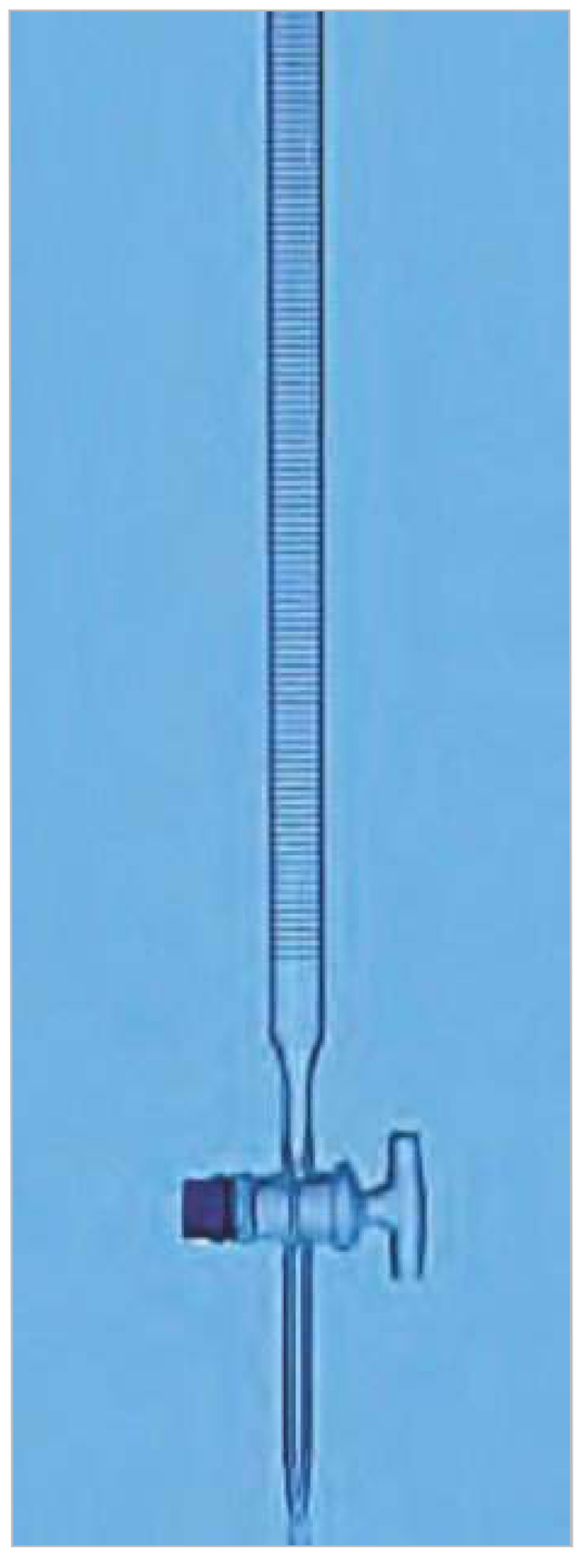 Burette Straight Bore Glass Key Screw Thread Class-B — Jennson burettes by A R Instruments Company Ambala