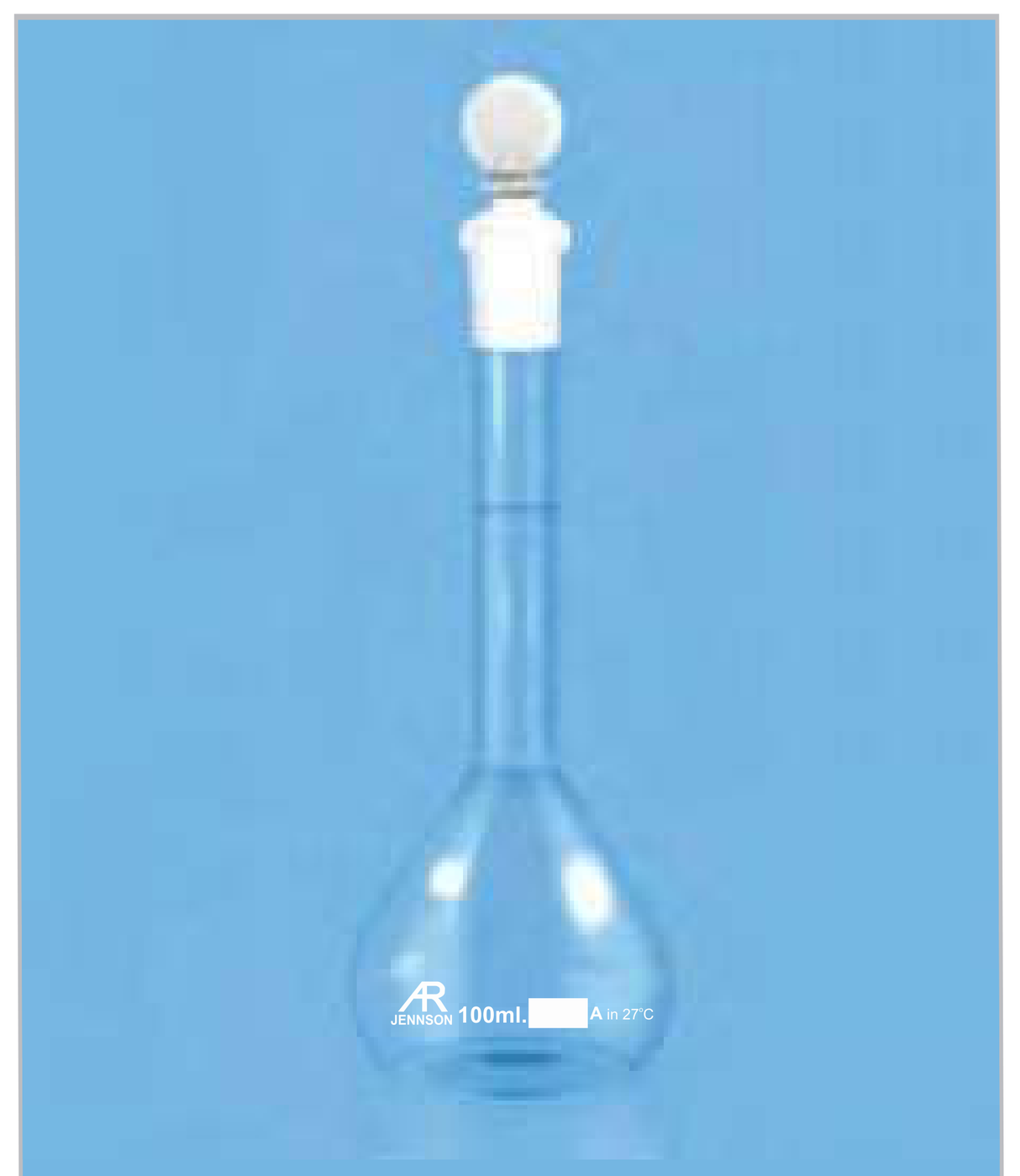 Volumetric Flask Wide Mouth Class-A NABL — Jennson volumetric flasks by A R Instruments Company Ambala