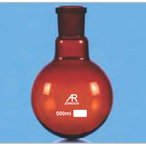 Round Bottom Flask Single Neck Amber with Joint — Jennson flasks by A R Instruments Company Ambala