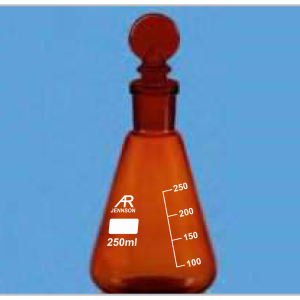 Flask Conical Amber with Stopper — Jennson flasks by A R Instruments Company Ambala