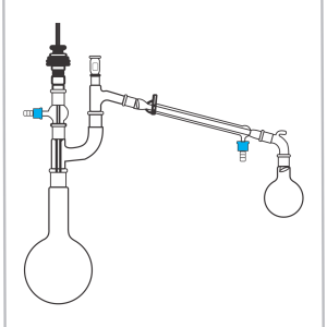 Reaction Assembly with Stirrer and Condenser — Jennson distillation assemblies by A R Instruments Company Ambala